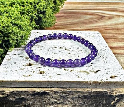 Amethyst Bead Bracelet